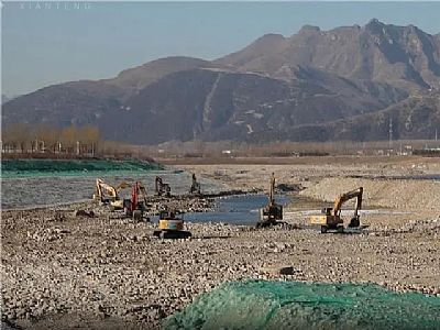 郊区北京房山加快恢复河道水毁工程修复